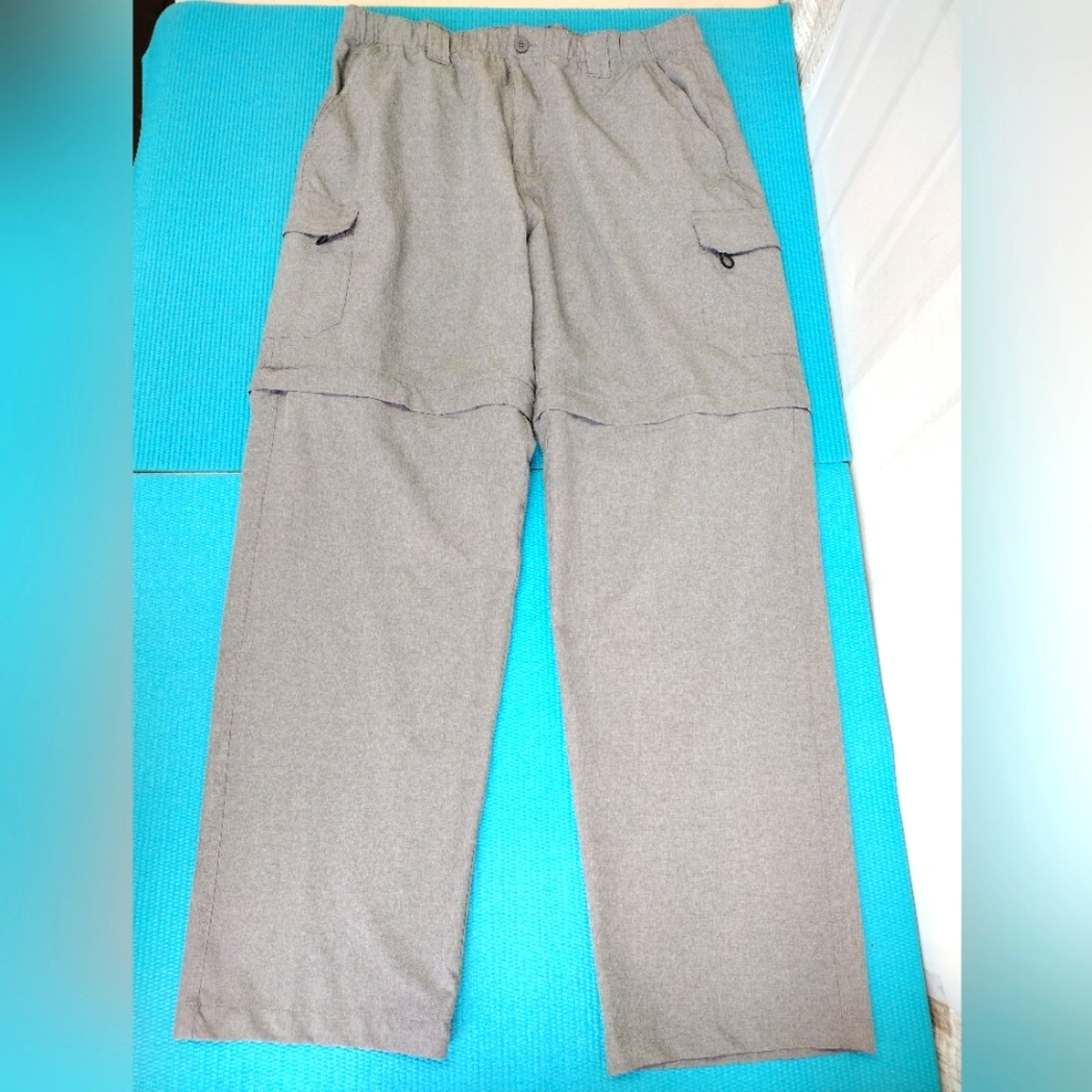 Reel Legends Men's Cargo Pants/Shorts Convertible Pants Gray XL (40-42)